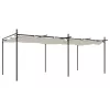 Krémszínű pergola behúzható tetővel 589 x 292 x 230 cm