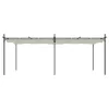 Krémszínű pergola behúzható tetővel 589 x 292 x 230 cm