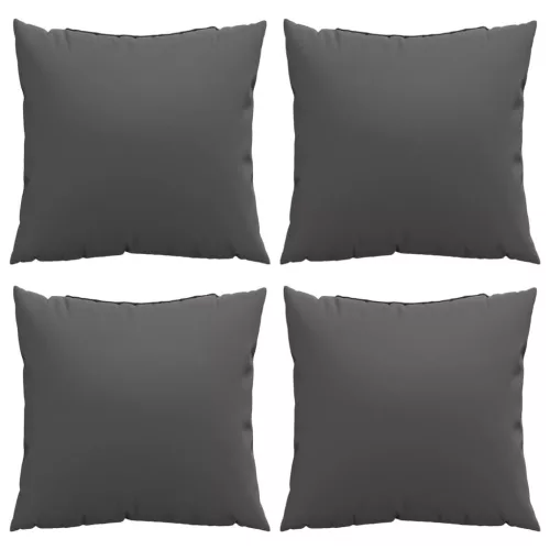 4 db antracitszürke szövet kanapépárna 50 x 50 cm