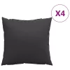 4 db fekete szövet kanapépárna 60 x 60 cm