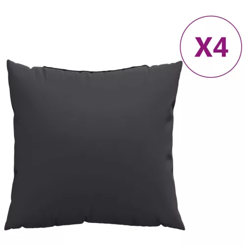 4 db fekete szövet kanapépárna 60 x 60 cm