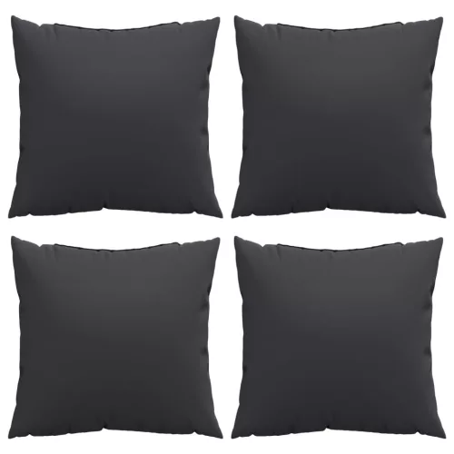 4 db fekete szövet kanapépárna 60 x 60 cm