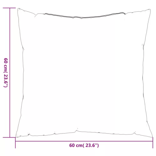 4 db fekete szövet kanapépárna 60 x 60 cm