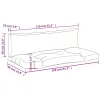 2 db antracitszürke szövet raklappárna
