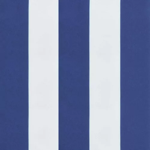 Kék/fehér csíkos oxford-szövet kerti padpárna 120x50x4 cm