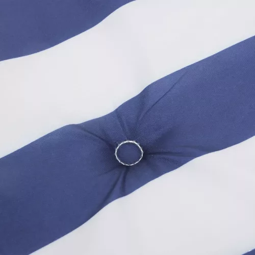 4 db kék és fehér csíkos szövet magas háttámlás székpárna