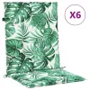 Székpárnák Egyéb 6 pcs Levélminta 100 x 50 x 3 cm Oxford szövet