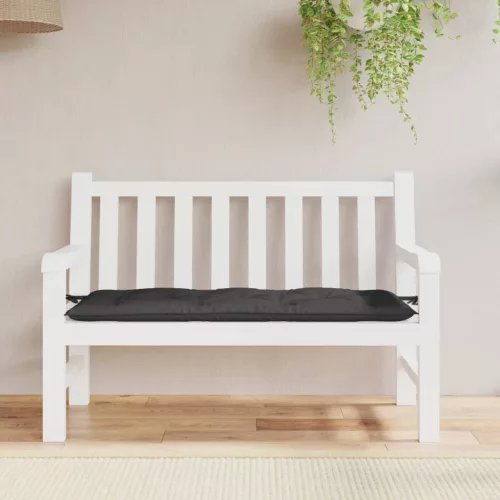 Antracitszürke oxford szövet kerti padpárna 120 x 50 x 7 cm