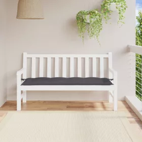   Antracitszürke oxford szövet kerti padpárna 150 x 50 x 7 cm