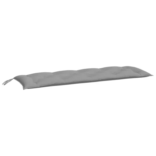 Szürke oxford szövet kerti padpárna 150 x 50 x 7 cm