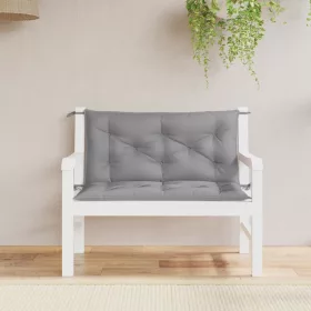 2 db szürke oxford szövet kerti padpárna 100 x 50 x 7 cm