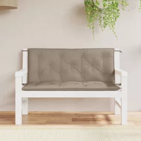   2 db tópszínű oxford szövet kerti padpárna 120 x 50 x 7 cm