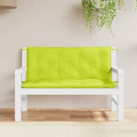   2 db élénkzöld oxford szövet kerti padpárna 120 x 50 x 7 cm