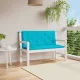 2 db türkizkék szövet kerti padpárna 120 x 50 x 7 cm