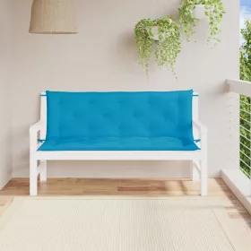   2 db világoskék oxford szövet kerti padpárna 150 x 50 x 7 cm