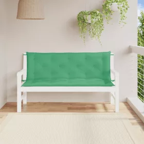 2 db zöld oxford szövet kerti padpárna 150 x 50 x 7 cm
