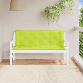   2 db élénkzöld oxford szövet kerti padpárna 150 x 50 x 7 cm