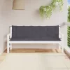 2 db antracit oxford szövet kerti padpárna 180 x 50 x 7 cm
