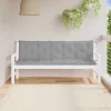 2 db szürke oxford szövet kerti padpárna 180 x 50 x 7 cm