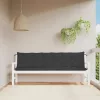2 db fekete oxford szövet kerti padpárna 200 x 50 x 7 cm