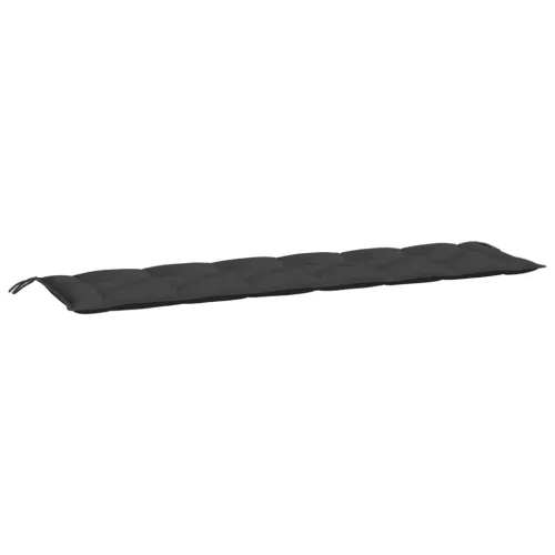 2 db fekete oxford szövet kerti padpárna 200 x 50 x 7 cm