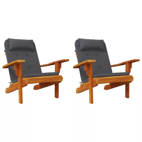 2 db antracitszürke oxford-szövet Adirondack-székpárna