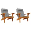 2 db szürke oxford-szövet Adirondack-székpárna