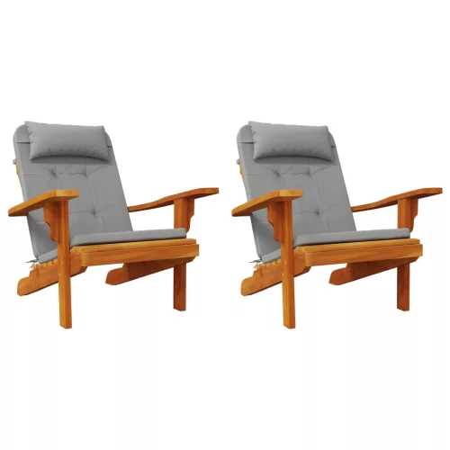 2 db szürke oxford-szövet Adirondack-székpárna