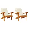 2 db krémszínű oxford-szövet Adirondack-székpárna