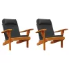 2 db fekete oxford-szövet Adirondack-székpárna