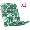 Székpárna Virágos 2 pcs Zöld 58 x 77 x 4.5 cm Oxford szövet