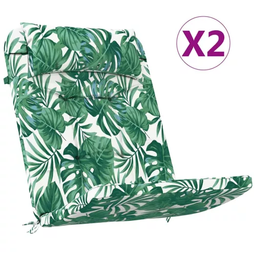Székpárna Virágos 2 pcs Zöld 58 x 77 x 4.5 cm Oxford szövet