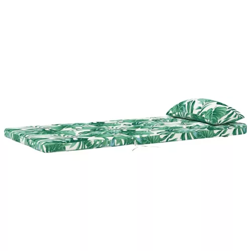 Székpárna Virágos 2 pcs Zöld 58 x 77 x 4.5 cm Oxford szövet