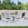 6 db tópszínű oxford-szövet magas háttámlájú székpárna