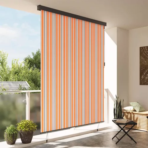 Kültéri Rolós Árnyék Csíkos Sárga és kék 200 x 250 cm szövet