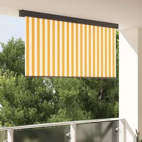   Kültéri Rolós Árnyék narancssárga és fehér 220 x 250 cm szövet