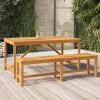 Tömör akácfa kerti étkezőasztal 150 x 90 x 74 cm