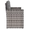 Szürke polyrattan kerti pad párnákkal 105 cm
