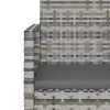 Szürke polyrattan kerti fotel párnával
