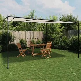 Fehér szövet és acél pavilon 4 x 4 m 180 g/m²