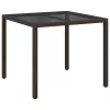 Kerti Étkezőasztal Barna 90 x 90 x 75 cm Poli rattan