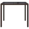 Kerti Étkezőasztal Barna 90 x 90 x 75 cm Poli rattan