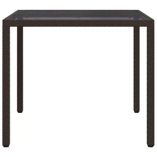 Kerti Étkezőasztal Barna 90 x 90 x 75 cm Poli rattan