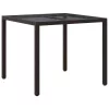 Kerti Étkezőasztal Barna 90 x 90 x 75 cm Poli rattan