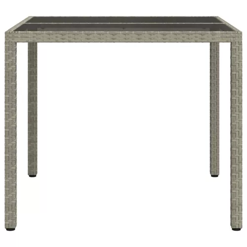 Kerti Étkezőasztal Szürke 90 x 90 x 75 cm Poli rattan