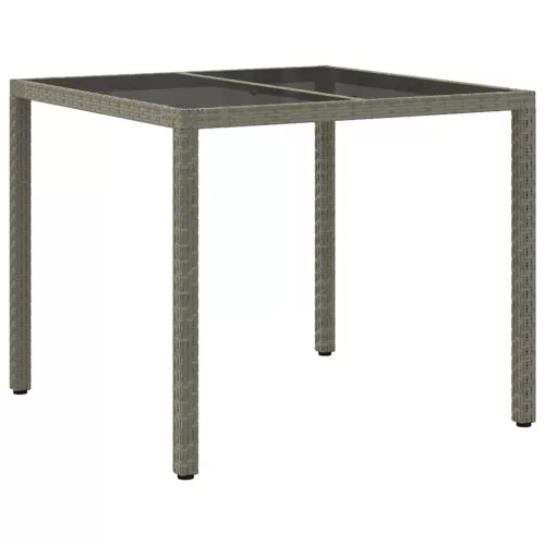 Kerti Étkezőasztal Szürke 90 x 90 x 75 cm Poli rattan