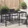 Kerti Étkezőasztal Fekete 150 x 90 x 75 cm Poli rattan