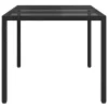 Kerti Étkezőasztal Fekete 150 x 90 x 75 cm Poli rattan