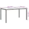 Kerti Étkezőasztal Fekete 150 x 90 x 75 cm Poli rattan