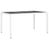 Kerti Étkezőasztal Fehér 150 x 90 x 75 cm Poli rattan